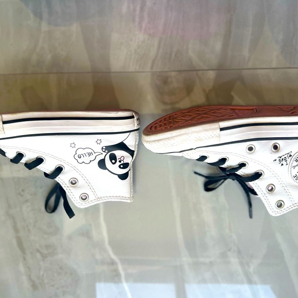 CONVERSE Chuck Taylor All Star High GS “ NotesFrom BFF” Panda Girls Sneaker - Picture 3 of 6